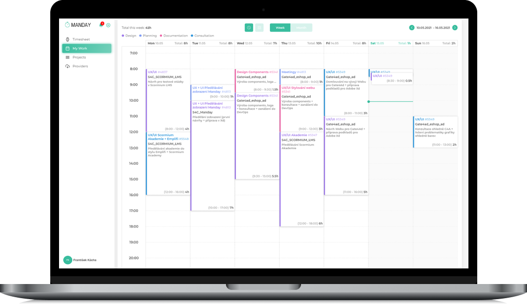 Manday Time Tracking & budget monitoring across project management